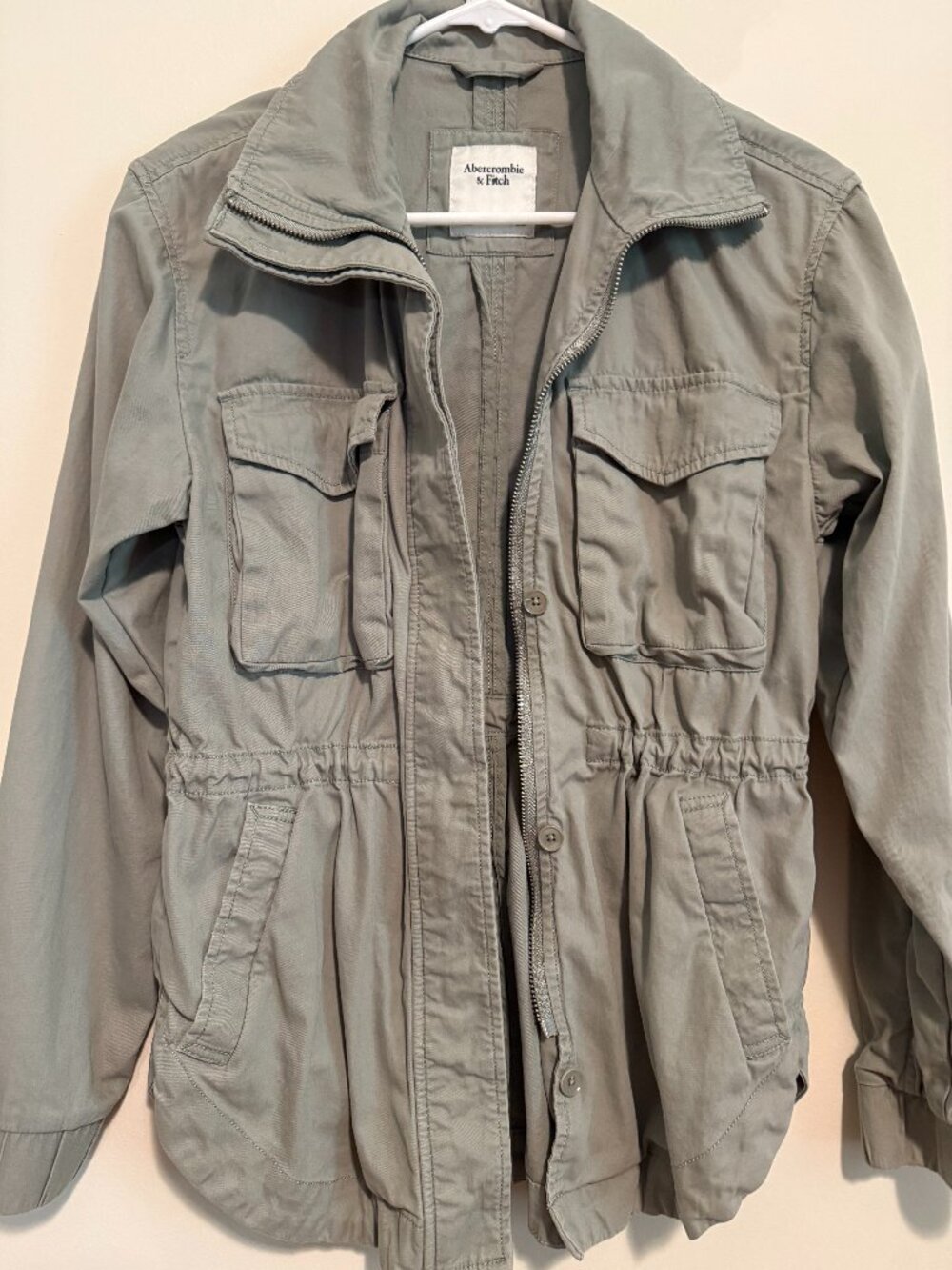 Abercrombie & Fitch | Lightweight Cinched Utility Jacket | Olive | XS